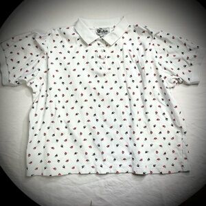 Vintage Kobe Short Sleeve Sailboat Polo Shirt Sz XXL Boxy Oversized Baggy 90s 80